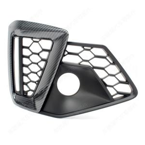 Biseles de fibra de carbono para faros antiniebla para Audi A4 2016, material ABS con diseño de malla hexagonal, embellecedor de rejilla inferior - Product Image 1