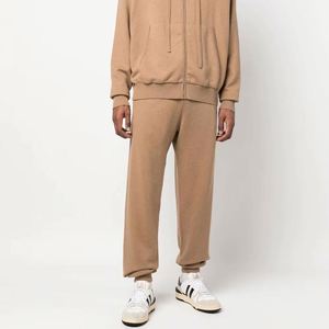 Pantalones de punto de color sólido informales populares para hombre con logotipo personalizado, pantalones y pantalones de Jogger cálidos de mezcla de mohair de algodón de talla grande para hombre - Product Image 1