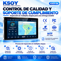 Autoradio universel KSOY 9,21/10,1 pouces Android 16 avec tableau de bord, navigation GPS, écran tactile et affichage QLED