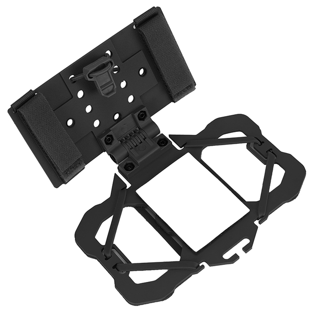SABADO Outdoor Adjustable Molle Front Folded Navigation Board Mobile Folding Tactical Cell Phone Holder for Vest Chest Rig