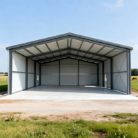 Kits de grange à poteaux préfabriqués personnalisés Structure en acier moderne Bâtiment de stockage pour atelier de hangar de ferme en extérieur