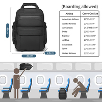 Sac à roulettes pour ordinateur portable Ozuko 9699, sac de voyage de luxe avec poche humide et sac à chaussures, avec serrure antivol