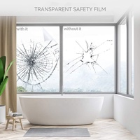 2mil 4mil 8mil 12mil Explosions geschützte klare Sicherheits folie Gebäude fenster Glass chutz folie Wohn fenster Sicherheits folien