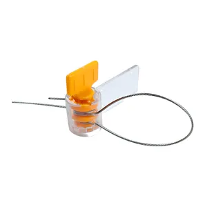 Logo personnalisé sceau de sécurité bleu orange pour compteur électrique avec fil d'acier