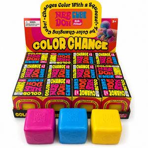 Cubo NeeDoh che cambia colore all'ingrosso, giocattolo morbido riempito di pasta da modellare, antistress sensoriale, regalo per bambini e adulti, bomboniera per feste - Product Image 1