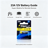 Batería Alcalina de 12v 23a 27a A27 A23 para Control Remoto de Persianas, Timbre, Lámpara de Araña, Alarma de Seguridad, Disparador de Flash