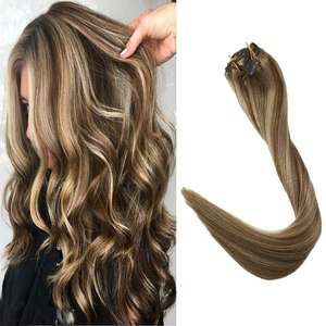 Clip de Venta caliente en extensiones de cabello humano Remy clip de doble dibujado en extensiones de cabello - Product Image 3