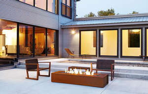 Brasero de Gas Propano para Interiores y Exteriores, de Acero Corten, Rectangular, Ecológico, Independiente - Product Image 4