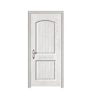 Barato blanco contemporáneo puerta diseños de estilo francés de entrada interior puertas de madera puertas de mdf ecológico de la hoja de la puerta