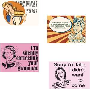 냉장고 식기 세척기 화이트 보드 및 사물함 액세서리에 대한 가정 장식 자석 세트 유머 재미있는 냉장고 자석 - Product Image 3