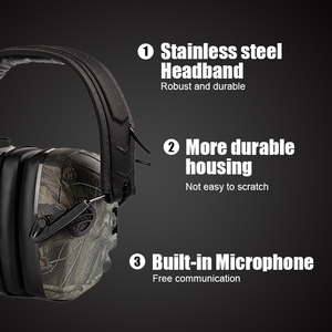 Đa hướng Microphone nén giảm tiếng ồn hủy bỏ chiến thuật bảo vệ thính giác chụp earmuffs điện tử - Product Image 5