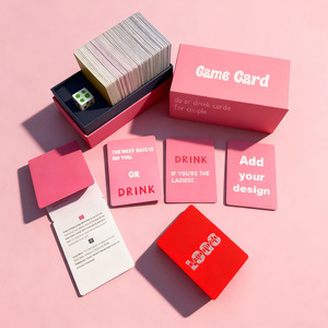Jeu de cartes de haute qualité <span class=keywords><strong>pour</strong></span> couples, jeu de <span class=keywords><strong>questions</strong></span> et réponses, logo personnalisable, <span class=keywords><strong>jeux</strong></span> de cartes à boire <span class=keywords><strong>pour</strong></span> <span class=keywords><strong>adultes</strong></span> - Product Image 1