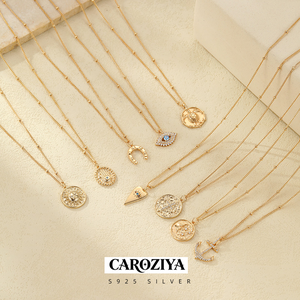 Set di Collane Trendy in Argento Sterling 925 con Catena Satellite, Occhio del Diavolo e Occhio di Allah, per Donna - Product Image 1