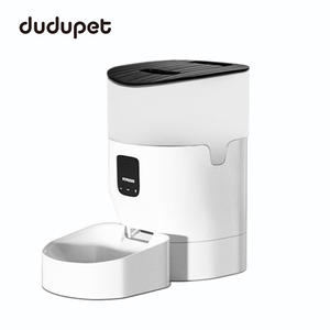 Dudupet Distributeur automatique de nourriture pour animaux de compagnie intelligent 7L avec contrôle par application Blanc Transparent - Product Image 1