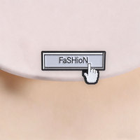 Broche Pixel Rétro Ordinateur Mode Meme Internet Amusant en Alliage Unisexe