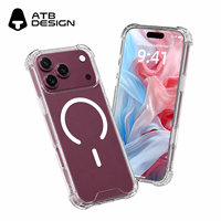 Coque de téléphone portable transparente personnalisée ATB, antichoc, pour iPhone 18 17 Pro Max, 2,0 mm, anti-rayures, anti-jaunissement, protection
