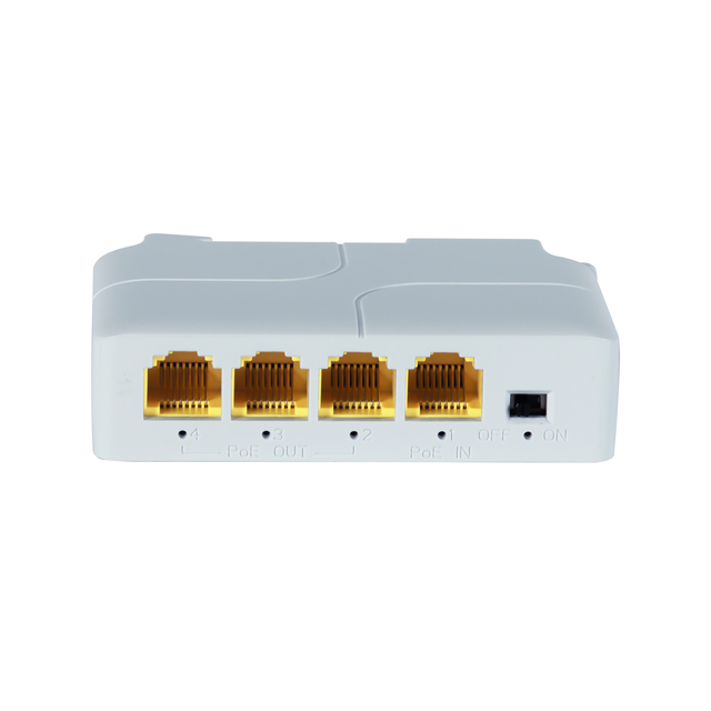 IEEE802.3af/at/bt 30W Gigabit 1in 3 Ports Out 1000MB POE Extender Rail-mounted Category 5e