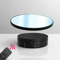 Plateau tournant motorisé 2-en-1 en PVC rechargeable à rotation électrique automatique à 360 degrés pour photographie et présentation, 15 cm et 22 cm, compatible