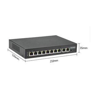 100Mbps nhanh <span class=keywords><strong>Ethernet</strong></span> 24V <span class=keywords><strong>48V</strong></span> PoE chuyển đổi <span class=keywords><strong>8</strong></span> PoE cổng với 2*100Mbps RJ45 uplinks cho HIKVISION CCTV Camera - Product Image 4