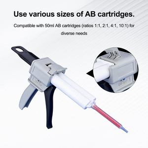 Pistola Extrusora Manual de Pegamento de Dos Componentes JAPI Alloy, 50 ml, 1:1 y 2:1 |   Paquete Seguro |   OEM Personalizado para Hardware - Product Image 2