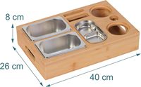 Salons en bambou massif TV télécommande stockage et organisateur boisson Snack canapé Caddy