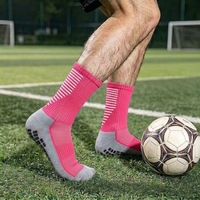 Chaussettes de football pour enfants en stock, faible MOQ, respirantes, tricotées, montantes, avec grip antidérapant en silicone pour jeunes