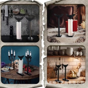 Portarrollos de Papel con Diseño de Murciélago para Halloween, Negro, Estilo Gótico, Decorativo para Escritorio - Product Image 3