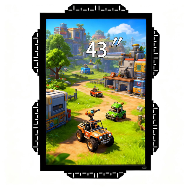 New 43-Inch 4K Ultra HD Infrared Touch Monitor 3840x2160 Black Case USB//DVI Interfaces Wall-Mounted for Gaming 1-Year