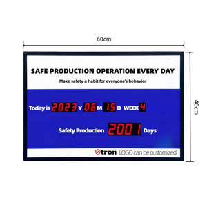 工場供給 無傷害日 サイン 新デザイン デジタル電子日数カウンター 安全スコアボード - Product Image 2