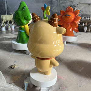 Sculpture de veau en fibre de verre pour décoration de jardin extérieur, figurine animale à poser au sol - Product Image 5