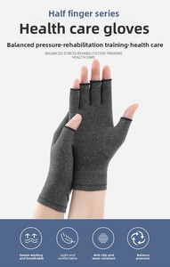 Guantes Deportivos Unisex sin Dedos, Finos, <span class=keywords><strong>para</strong></span> Terapia <span class=keywords><strong>de</strong></span> Artritis Reumatoide, Alivio del Dolor, Compresión con Inyección <span class=keywords><strong>de</strong></span> Cobre, Entrenamiento y Fitness - Product Image 6