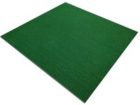 Tapis de frappe de golf 1,5x1,5m pour entraînement intérieur/extérieur avec gazon en nylon durable et support en mousse EVA/NBR