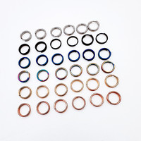 Accessoires en acier inoxydable : Boucle en forme de grain de melon, Anneau ouvert, Cercle, Bijoux à suspendre, DIY