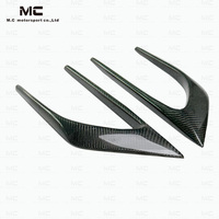 2 PCS/SET Carbon Fiber W205 C63 Front Fender Scoop Vents Trims pour Mercedes Benz C-Class W205 C63 AMG
