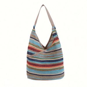 Luxury Design Straw Woven Tote <b>Bags</b> Summer Casual <b>Large</b> Capacity Handbags New Fashion <b>Beach</b> Women Shoulder Shopping <b>Bag</b> - Product Image 1