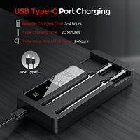 Termometer Daging Digital Nirkabel SEB Dual Probe dengan Probe Baja Tahan Karat & Basis Pengisian Daya ABS untuk Barbekyu Arang Luar Ruangan