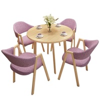 Ensemble de table, chaises de café en bois, table pour restaurant, vente en gros