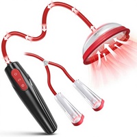 Nippel-Saugpumpe Vibrator - Batteriebetriebener Vakuum-Stimulator mit 3 Saugstufen und 7 Modi, Geräuscharm, Wasserdicht, BDSM-Set