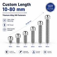 Baut Presisi dari Paduan Titanium Kelas 5 M6 Torx Square Drive dengan Panjang Kustom 10-80mm untuk Aplikasi Kendaraan.