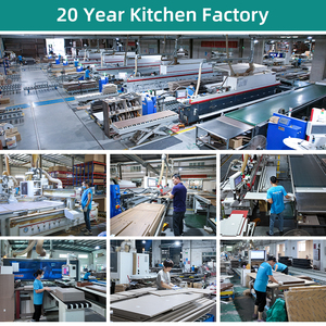 Armadio da cucina personalizzato di fascia alta, la praticità del Design pulito include le opzioni del rubinetto del lavandino <span class=keywords><strong>per</strong></span> il piano di lavoro in laminato di marmo - Product Image 5