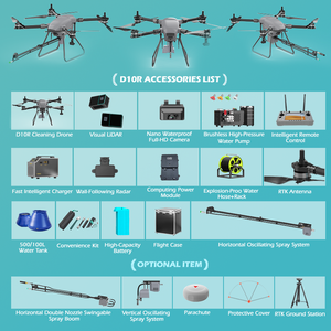 Drone de nettoyage de façade de bâtiment haute pression JIUSI D10R pour vitres, toits et panneaux solaires – Système de lavage professionnel - Product Image 2