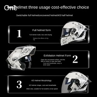 Casque de moto ABS avec double certification 3C/DOT, fente pour casque audio, motifs et logos personnalisables pour la conduite transfrontalière