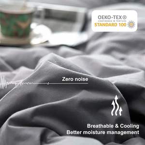 Toptan soğutma hafif yorgan sıcak yaz yatak nefes gri nevresim tüm sezon basit Polyester oteller için - Product Image 4
