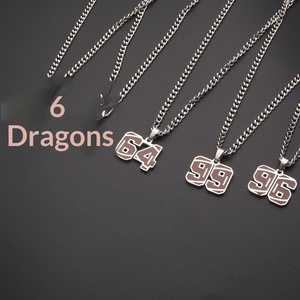 Collana Sportiva da Uomo in Acciaio Inossidabile con Numero, Ispirata a Squadre di Baseball/Basket/Calcio, Gioielli Ispirati agli Atleti Internazionali - Product Image 3