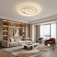 Plafonnier LED Artistique Cerf Nature, Lampe Circulaire de Luxe, Éclairage Contemporain pour Salon, Chambre et Décoration Intérieure