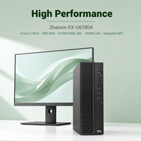 Ordinateur de bureau Zhaoxin KX U6780A neuf en gros, 16 Go DDR4, SSD NVMe M.2 512 Go, écran LCD 23,8 pouces, service OEM pris en charge