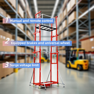 Giàn giáo nâng điện gấp gọn 500kg 2m 6m 8m 10m dùng cho sơn tường, giàn giáo điện dùng xích - Product Image 5