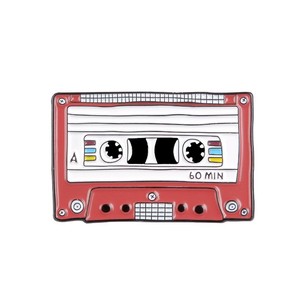 Pin Esmaltado <span class=keywords><strong>de</strong></span> Casete <span class=keywords><strong>de</strong></span> <span class=keywords><strong>los</strong></span> 80s, Broche Metálico <span class=keywords><strong>de</strong></span> Radio Retro, Insignia Musical <span class=keywords><strong>Vintage</strong></span> para Sombrero y Bufanda, Venta al por Mayor - Product Image 2