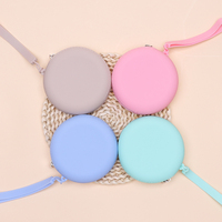 Pochette populaire en silicone médical biodégradable pour rouge à lèvres, petite bourse à monnaie, étui de rangement personnalisé pour coupe menstruelle, mini pochette à main pour femme