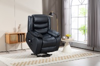 Fauteuil inclinable électrique pour personnes âgées, fauteuil inclinable électrique avec fonction d'assistance à la levée, massage 8 points et chaleur lombaire pour les soins aux seniors